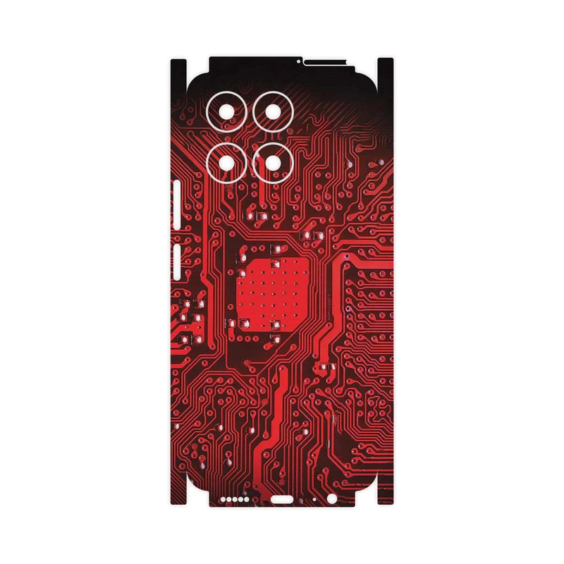 برچسب پوششی ماهوت مدل Red_Printed_Circuit_Board-FullSkin مناسب برای گوشی موبایل آنر X6a