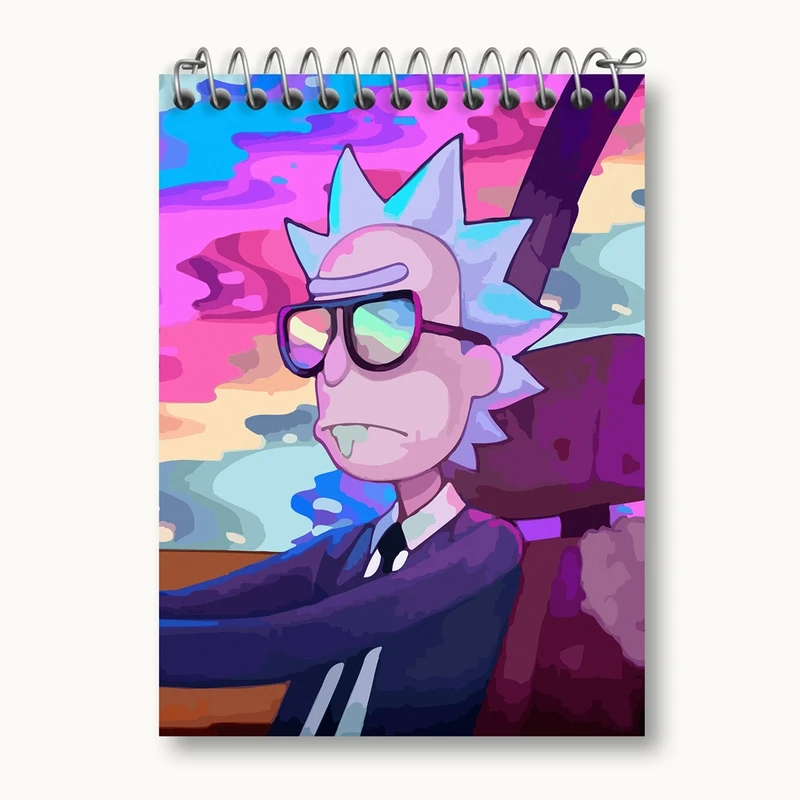 دفتر یادداشت 50 برگ خندالو مدل انیمیشن ریک و مورتی Rick and Mort کد 26389
