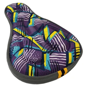 روکش زین دوچرخه مدل سیکس پک طرح Purple strip