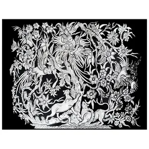 تابلو قلمزنی طرح شکارگاه کد m32