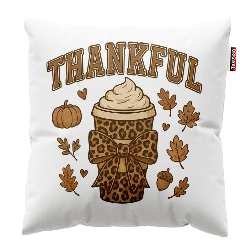 کوسن پاد آفرین مدل پاییز طرح قهوه کد PK302698 سایز 30*30 سانتی متر