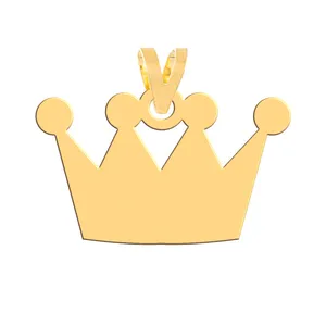 آویز گردنبند طلا 18 عیار زنانه فرشته مدل تاج   WNL-000631