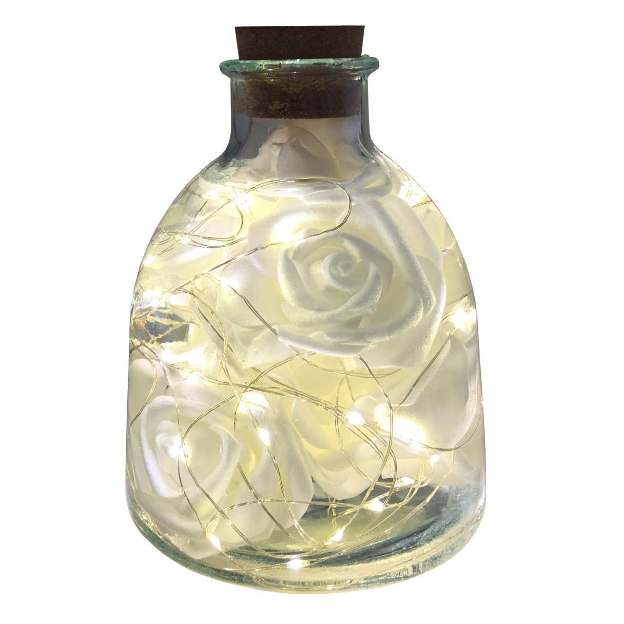 چراغ رومیزی مدل بطری گل رز کد 98