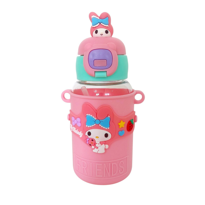 قمقمه کودک طرح My Melody با بند طرح توت فرنگی کد VT5297 گنجایش 0.55 لیتر