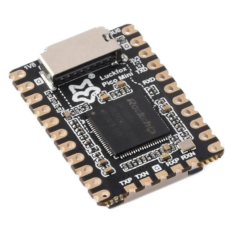 کامپیوتر کوچک مدل LuckFox Pico Mini a با پردازنده Cortex RV1103 حافظه بدون حافظه داخلی با ظرفیت بدون حافظه داخلی رم DDR2 با ظرفیت 64 مگابایت پردازنده گرافیکی Rockchip