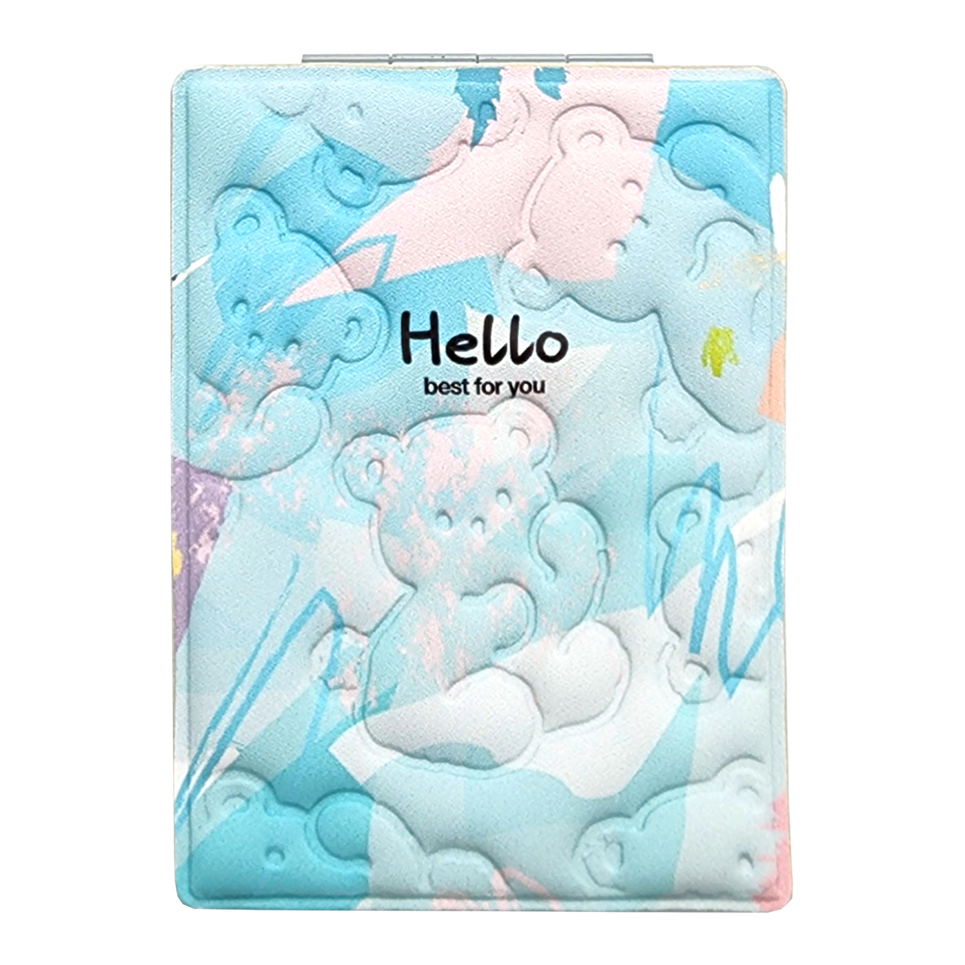 آینه جیبی مدل هلو تدی طرح برجسته کد ZJ-MR35-1