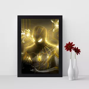 تابلو نوری گیم دکور طرح مرد عنکبوتی طلایی مدل spiderman04