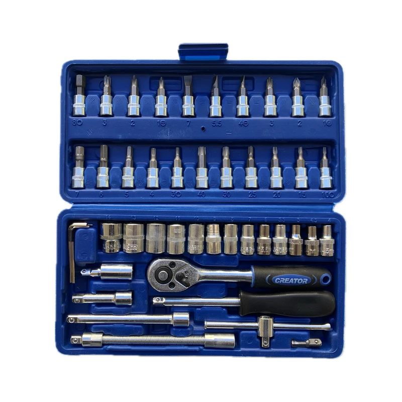 جعبه آچار بکس کریتور مدل Z34 PRO MAX مجموعه 46 عددی