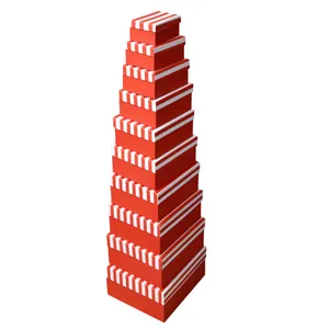 جعبه هدیه مدل چهارخونه A مجموعه 10 عددی