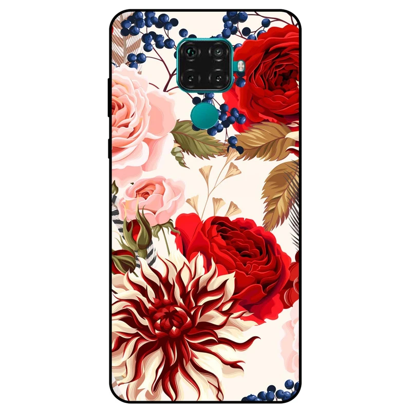 کاور مگافون طرح گل مدل 7350 مناسب برای گوشی موبایل هوآوی Mate 30 Lite      