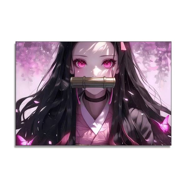 تابلو شاسی گوفی مدل نزوکو دیمن اسلیر طرح انیمه شیطان کش Demon Slayer Nezuko کد PINK96
