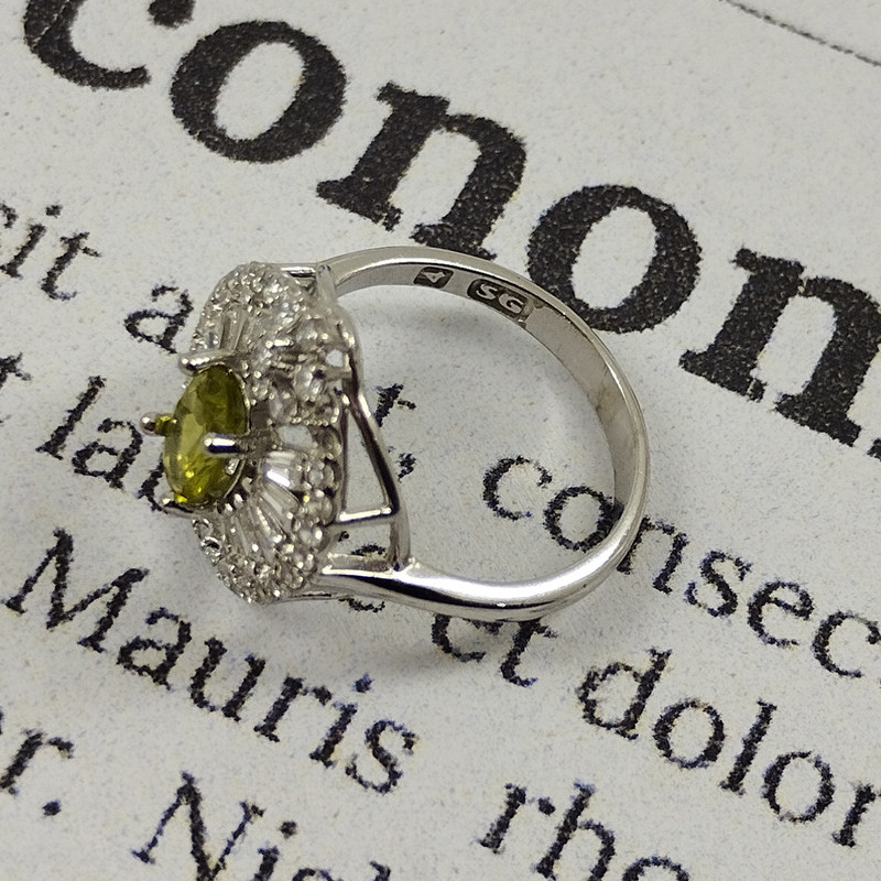 انگشتر نقره زنانه سلین کالا مدل زبرجد کد MPS-14