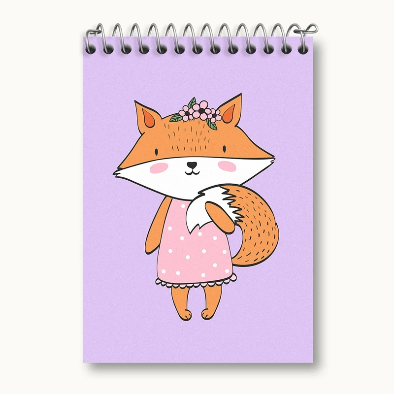 دفتر یادداشت 50 برگ خندالو مدل روباه کیوت کد N1542