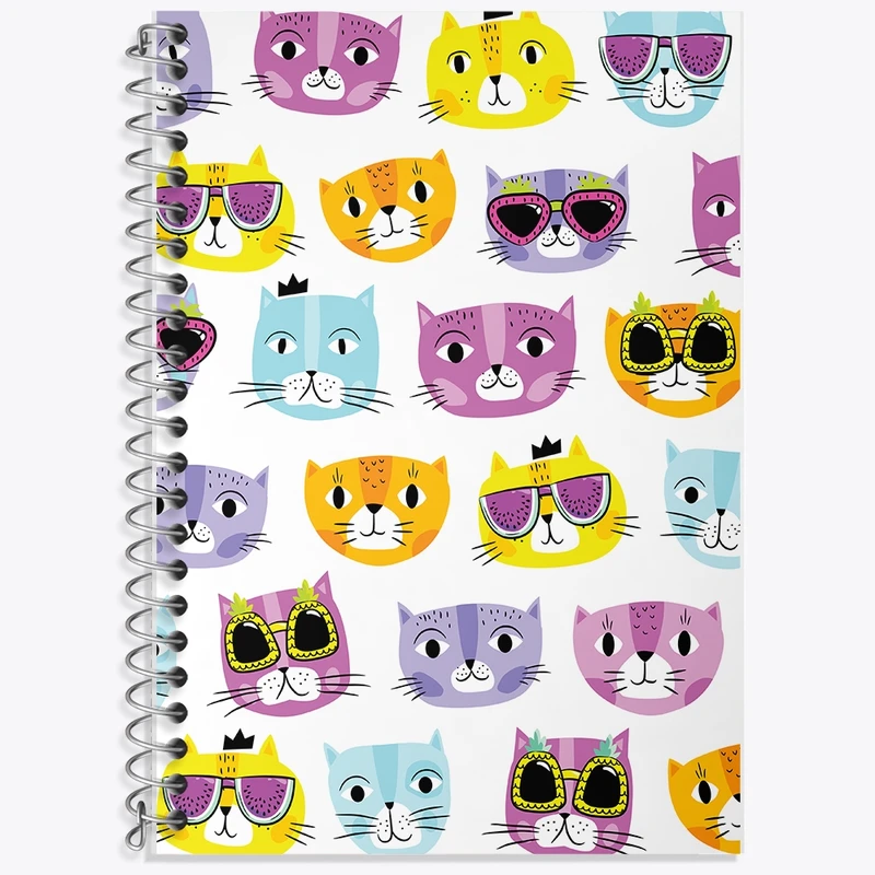 دفتر لغت 50 برگ خندالو طرح گربه (Cat) کد N832