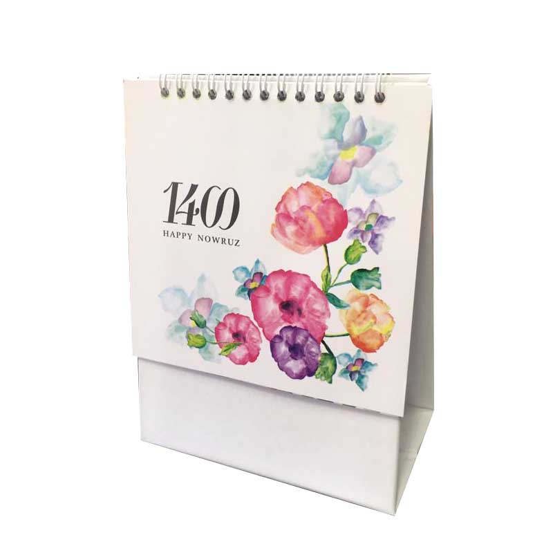 تقویم رومیزی سال 1400 طرح گل کد 110