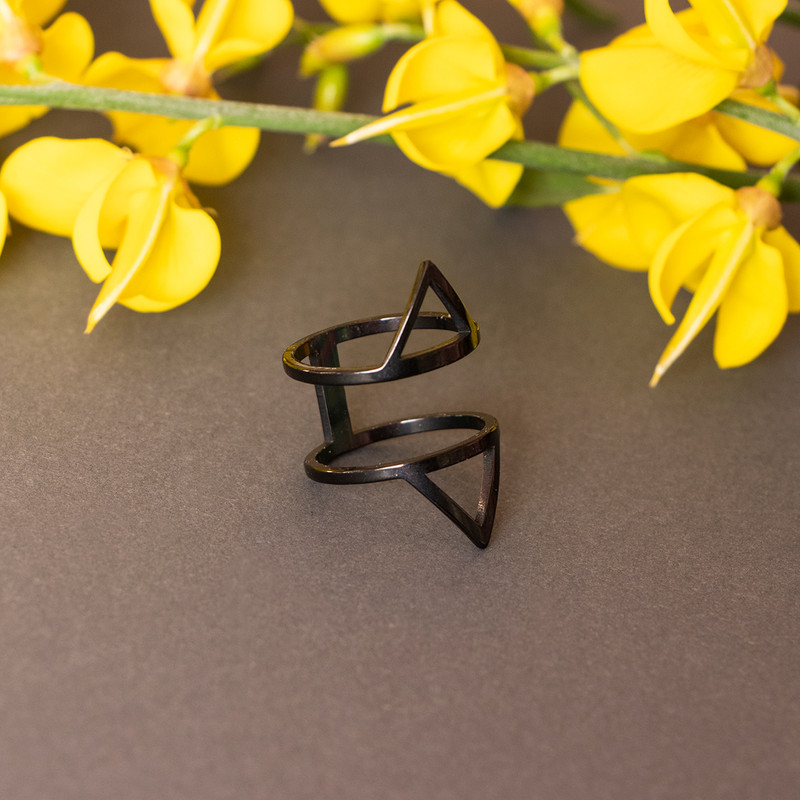 انگشتر دخترانه مدل مثلثی کد tda125