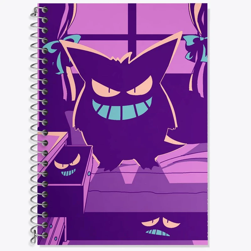 دفتر زبان 50 برگ خندالو مدل سه خط طرح گنگار انیمه پوکمون کد 17376