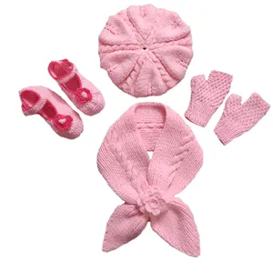 ست کلاه و شال گردن و دستکش بچگانه کد 1006