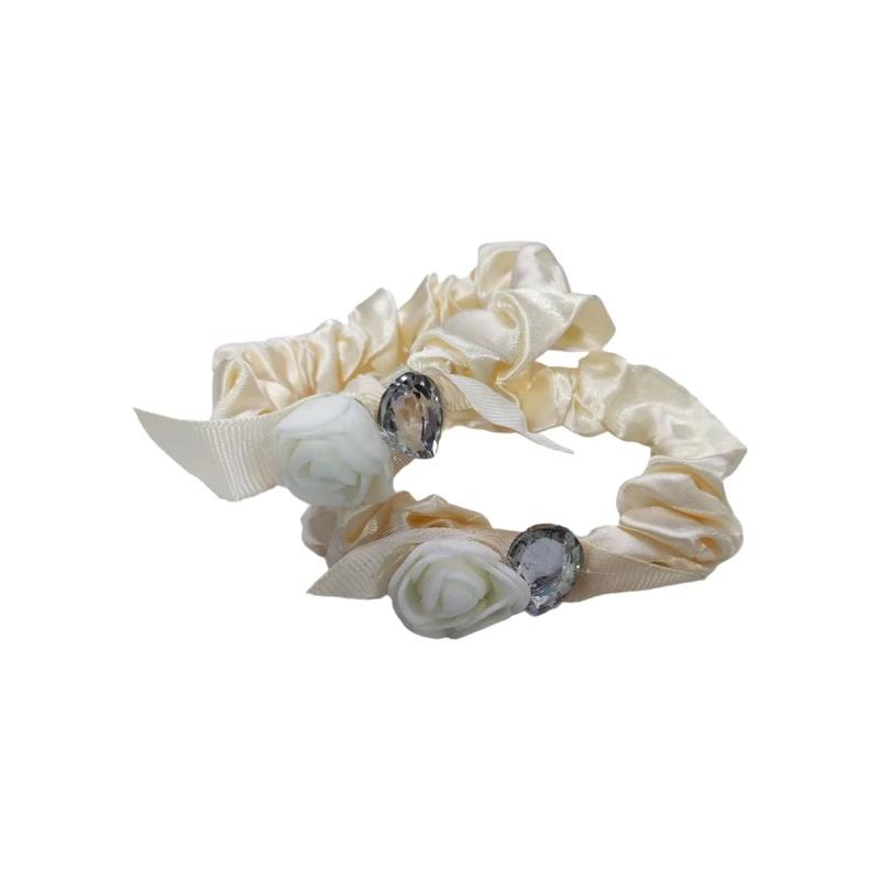 کش مو زنانه مدل ساتن طرح پاپیون و نگین بسته 2 عددی