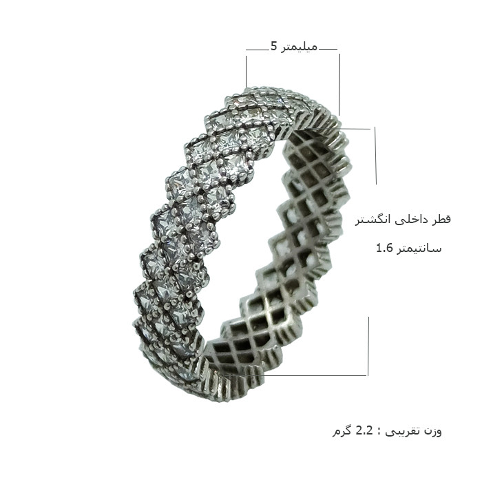انگشتر نقره زنانه کد TSVR0016