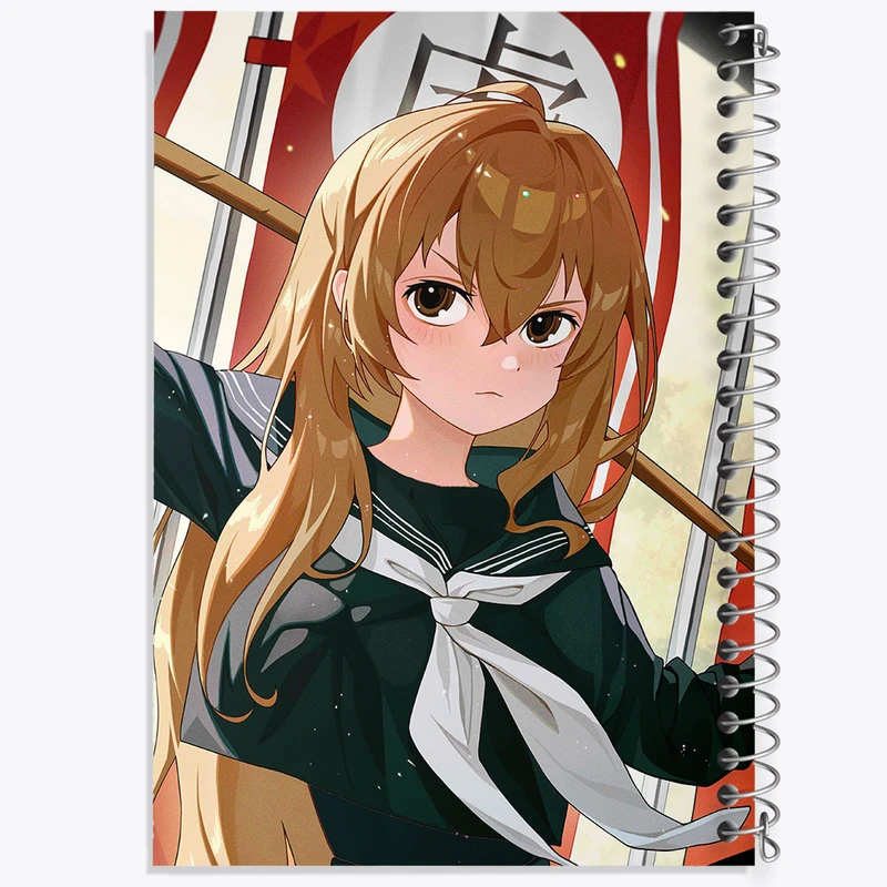 دفتر ژورنال نویسی 50 برگ خندالو مدل نقطه ای طرح تایگا انیمه تورادور کد 32507