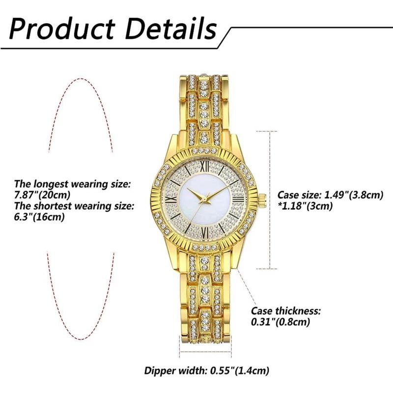 ساعت مچی عقربه ای زنانه مدل فول نگین Ts