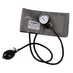 فشارسنج عقربه‌ای بازویی هونسان مدل HS-20A بدون نیاز به برق و باتری با صفحه نمایش گرد ساعتی، گوشی دو پاویونه و سایز مناسب بازو 25 تا 40 سانتی‌متر همراه کیف چرمی