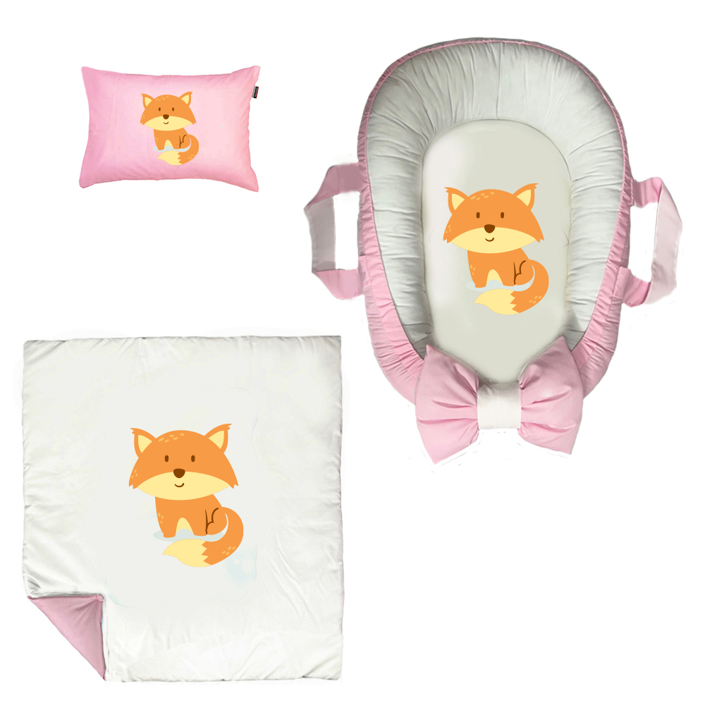 سرویس خواب سه تکه نوزاد مدل گارد محافظ دار طرح تدی کد 010