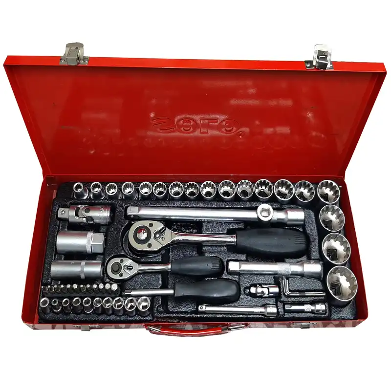 آچار و سری بکس سولو مدل CR-V سایز 1/2 اینچ مجموعه 52 عددی