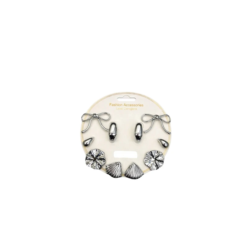 گوشواره میخی زنانه کد Y220 مجموعه 5 عددی