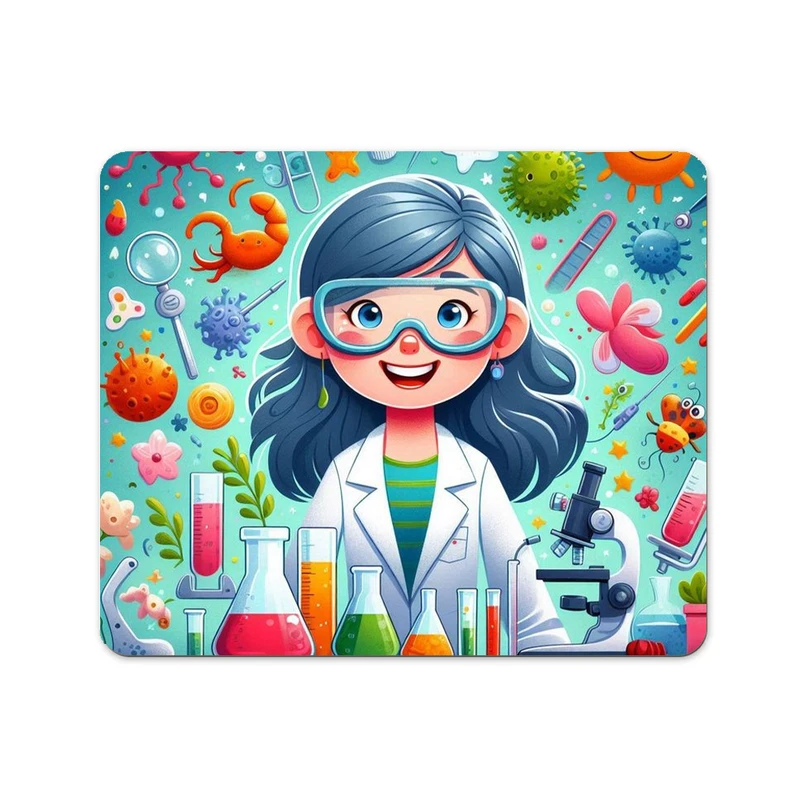 ماوس پد پاد آفرین مدل شیمی دبیرستان آزمایشگاه شیمیدان مهندس شیمی کد P605 سایز 19*24 سانتی متر