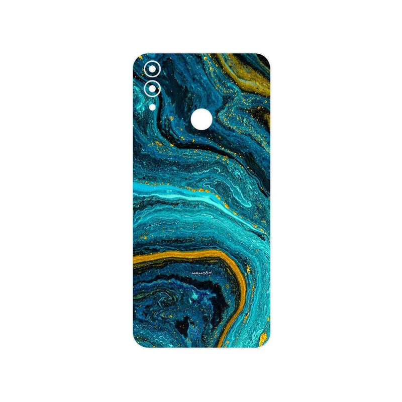 برچسب پوششی ماهوت مدل Turquoise marblewith golden streaks مناسب برای گوشی موبایل آنر 8C