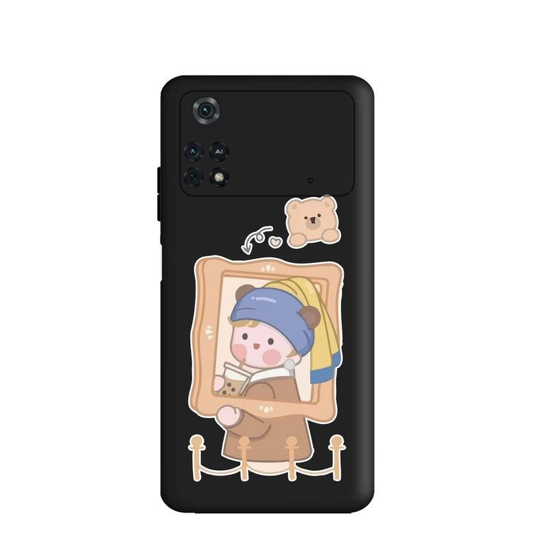 کاور قاب گارد طرح دخترانه هنری کد m5751 مناسب برای گوشی موبایل شیائومی Poco M4 Pro 4G 