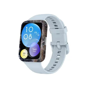 برچسب ماهوت طرح Earth_White_Marble مناسب برای ساعت هوشمند هوآوی Watch Fit 2