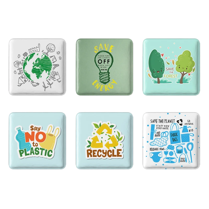 مگنت خندالو طرح محیط زیست کد 1658B مجموعه 6 عددی