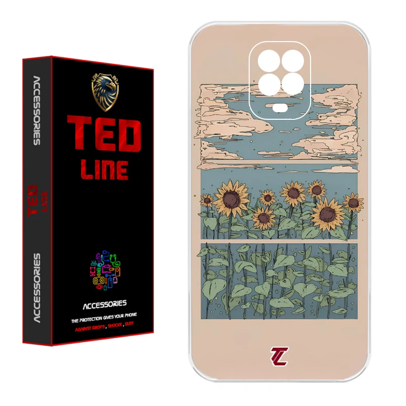 کاور تدلاین طرح گل آفتاب گردان کد 1135 مناسب برای گوشی موبایل شیائومی Redmi Note 9S / Note 9 Pro
