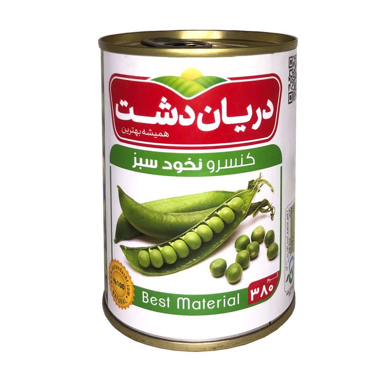 کنسرو نخود سبز دریان دشت - 380 گرم بسته 12 عددی