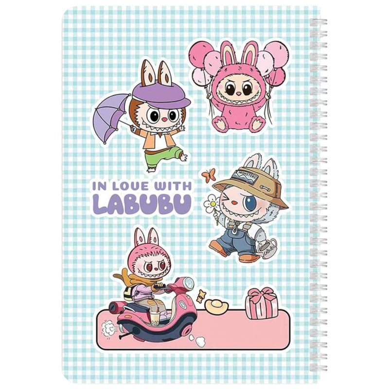 دفتر مشق 60 برگ پانداک مدل حاشیه دار طرح لابوبو 47