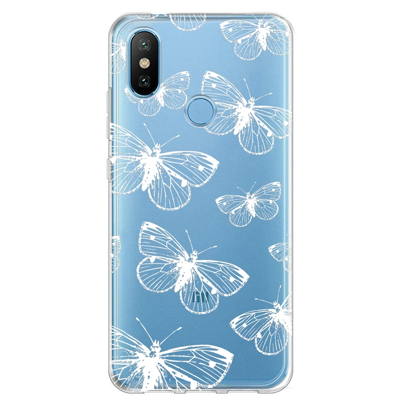 کاور مگافون طرح پروانه مدل C54-W مناسب برای گوشی موبایل شیائومی Redmi 6 Pro / Mi A2 Lite