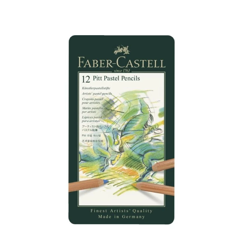 مداد رنگی 12 رنگ فابرکاستل مدل پیت پاستل