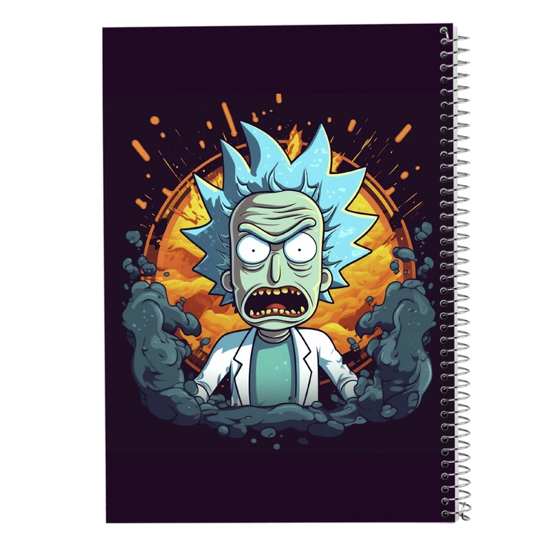 دفتر ژورنال نویسی 50 برگ مدوپد مدل نقطه ای طرح ریک اند مورتی rick&morty کد DF10846