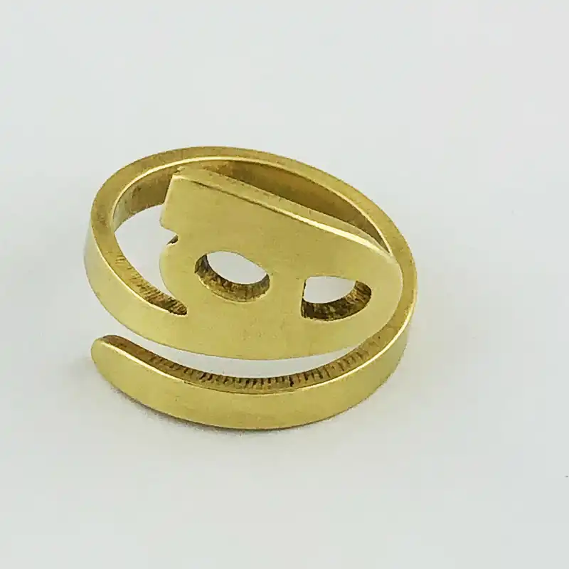 انگشتر گالری عزیزی طرح حرف هه مدل gz99205