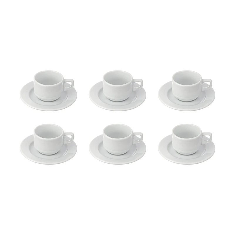 ست فنجان و نعلبکی 12 پارچه شرکت صنایع چینی تقدیس مدل VBN-391