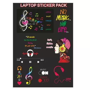 استیکر لپ تاپ مدل music کد 03