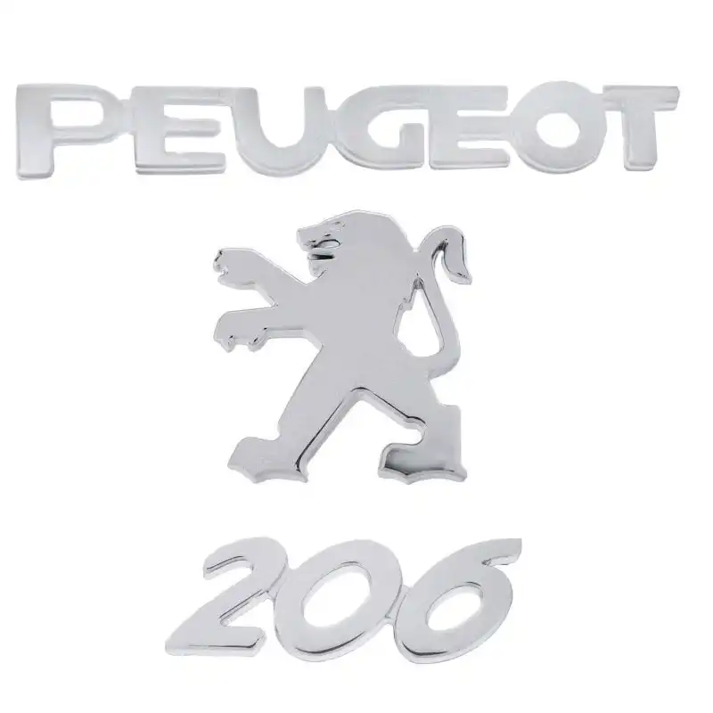 آرم صندوق عقب خودرو وارون مدل A-14 مناسب برای پژو 206 مجموعه 3 عددی