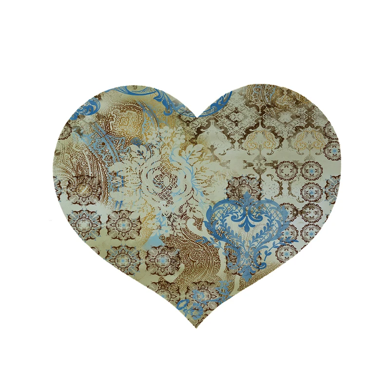 پادری مدل قلب طرح کلاسیک کد 5862 سایز 90x90 سانتی متر 
