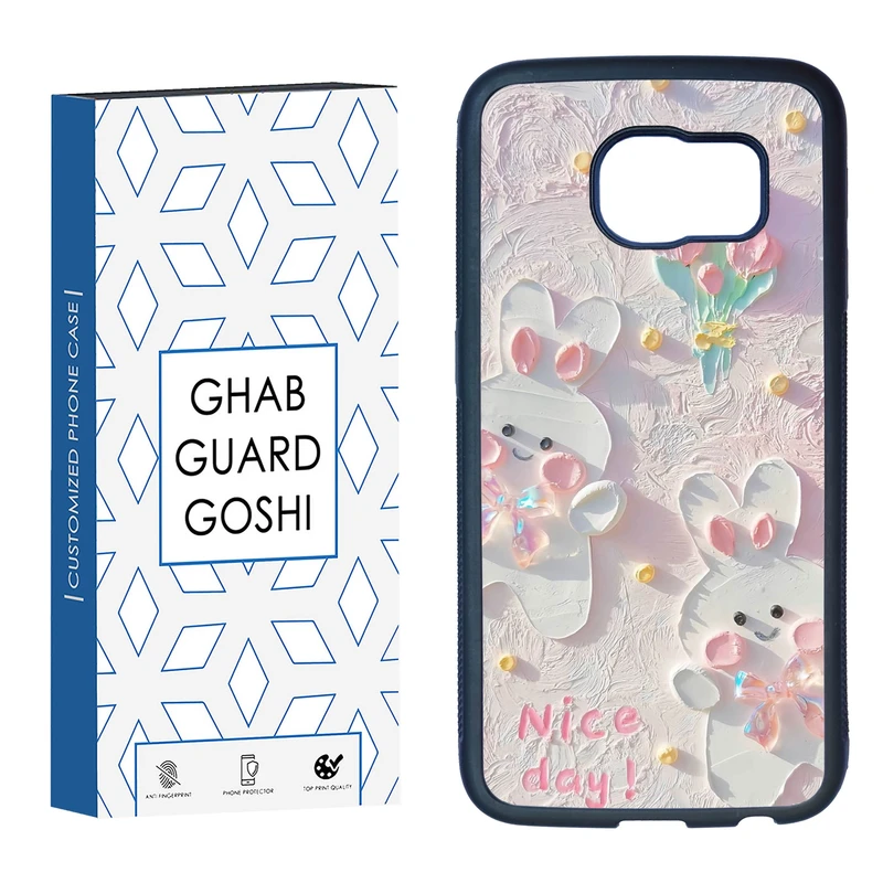 کاور قاب گارد گوشی طرح گل کد TPU-214 مناسب برای گوشی موبایل سامسونگ Galaxy S7