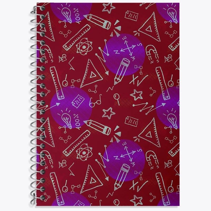 دفتر زبان 50 برگ خندالو مدل سه خط طرح ریاضی کد N1140