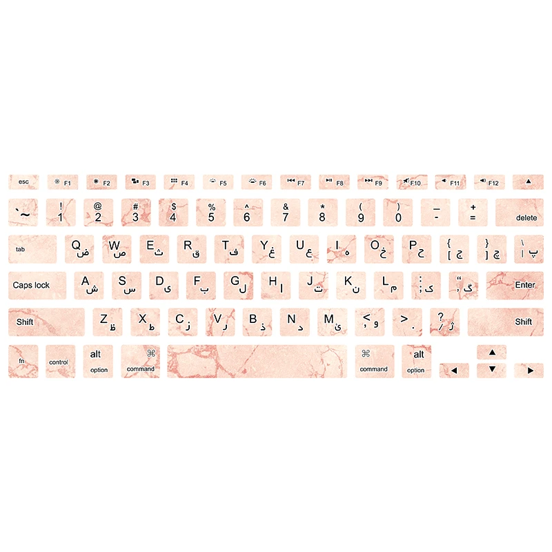   برچسب کیبورد فارسی طرح marble 147 مناسب برای مک بوک ایر 13 اینچ 2010-2017