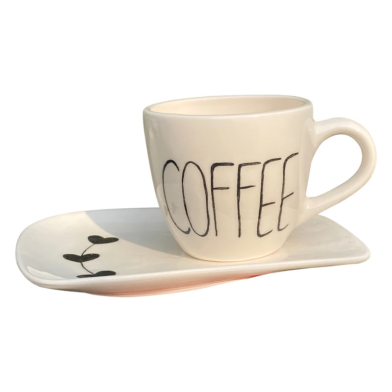 ماگ و زیر ماگی سرامیکی مدل coffee